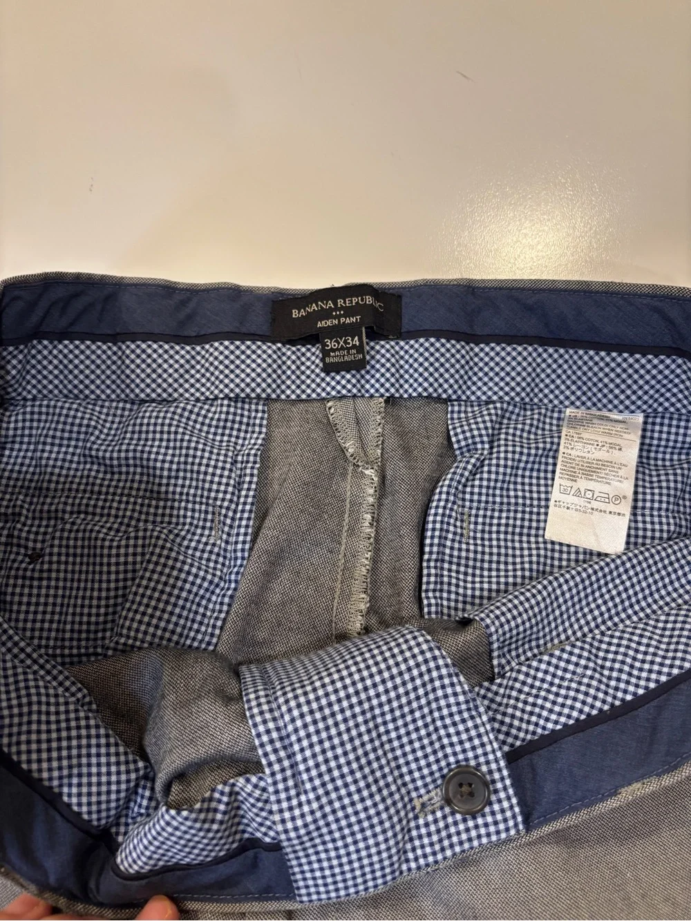 Banana Republic Heathered Gray Men's Dress Pants Sz 36x32 Career Business Dress
